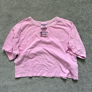Champion Pink Crop Top Relaxed Fit